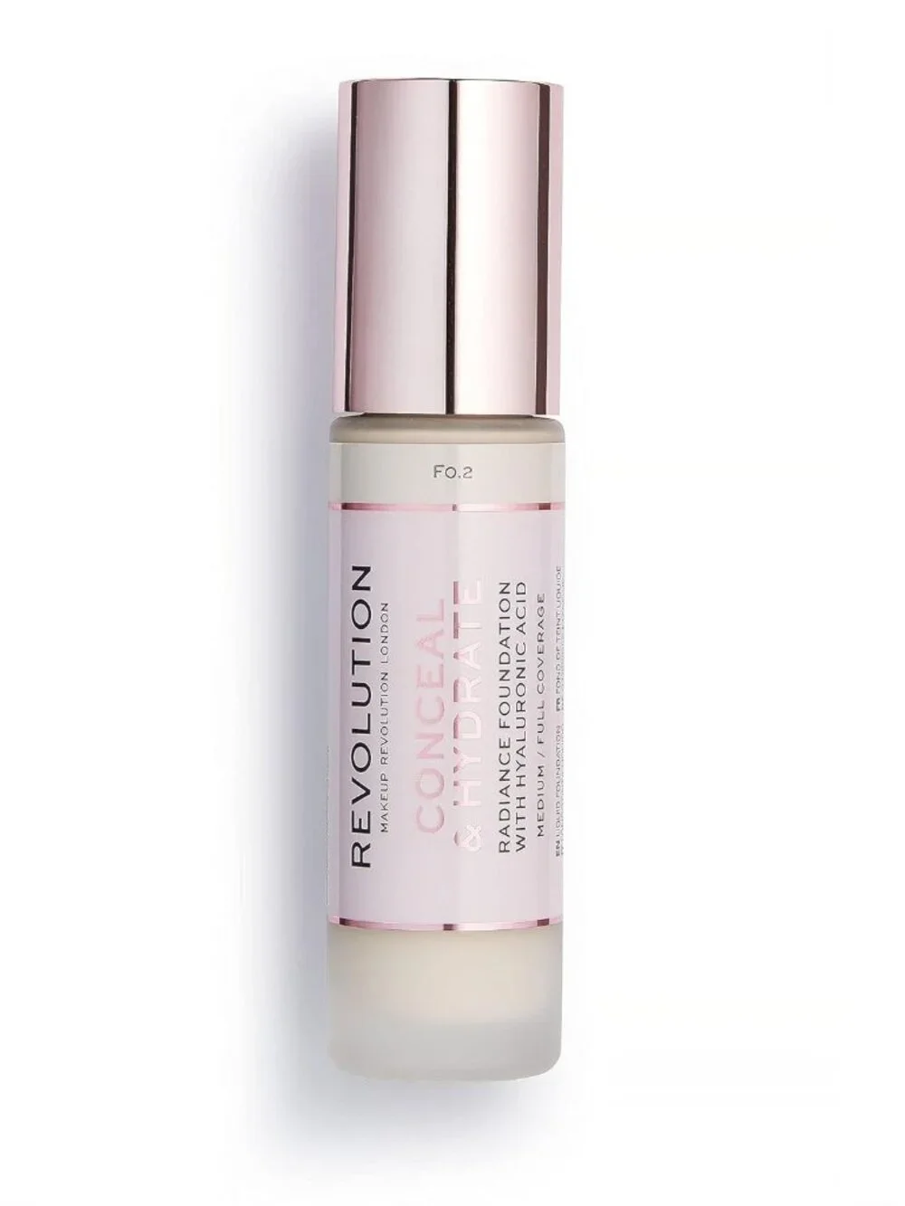 Makeup Revolution Conceal & Hydrate Foundation F0.2 Vegan Cruelty Free 0.7oz